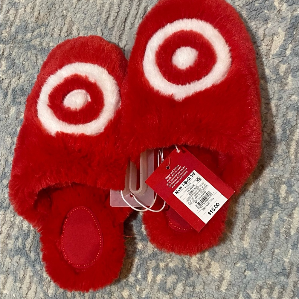 Target Red Fuzzy Slippers